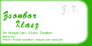 zsombor klasz business card